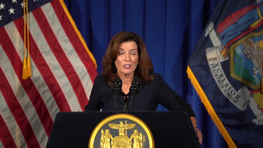 Lieutenant Governor Kathy Hochul Addresses People Editorial Video