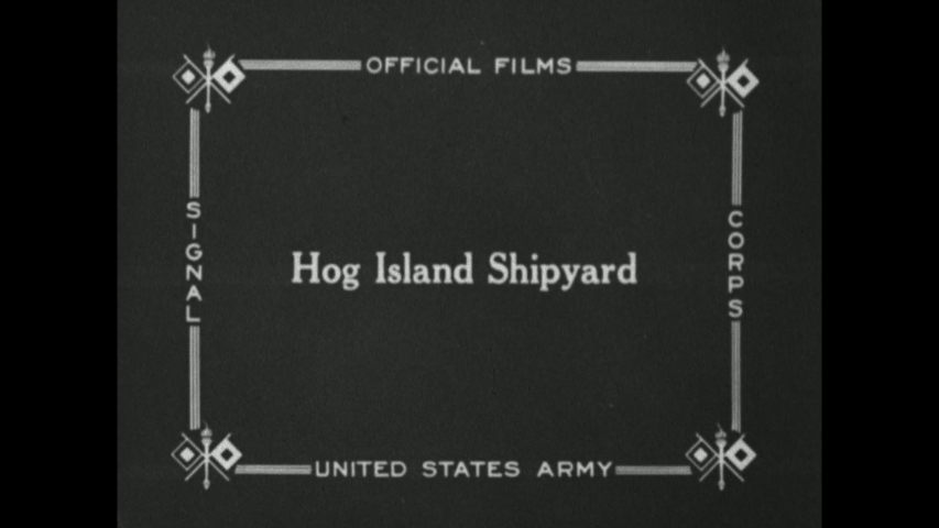 1910s Intertitle Card Ships Under Construction | Editorial Video ...