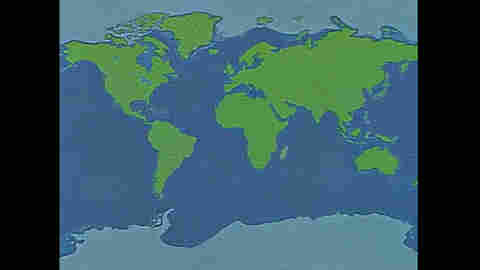 World Oceans Map Red Dots Marking | Editorial Video | 11039937a ...