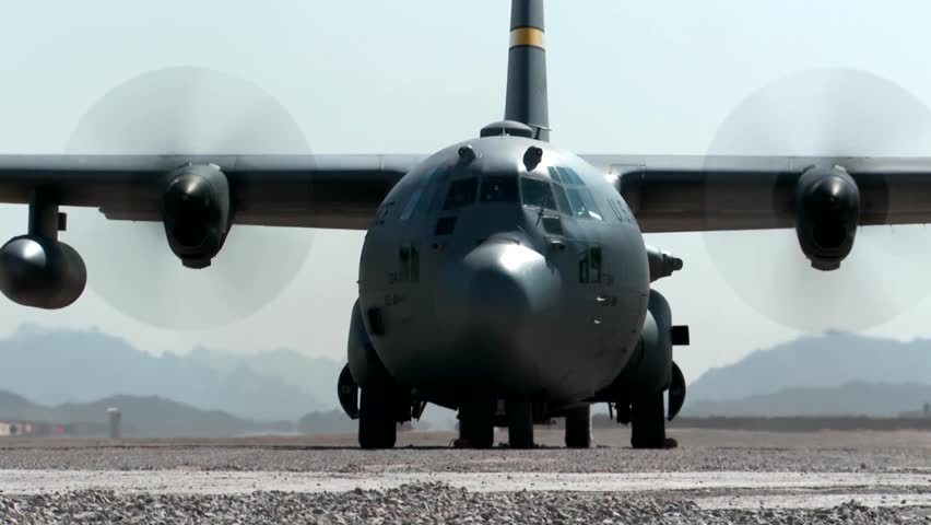 C130 Hercules Plays Instrumental Part Troop | Editorial Video ...