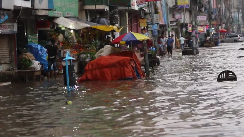 Shanti Nagarmalibagh Road Dhaka Waterlogged After | Editorial Video ...