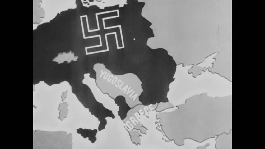 Map Illustrate Nazis Attack On Yugoslavia | Editorial Video | 13220400a ...