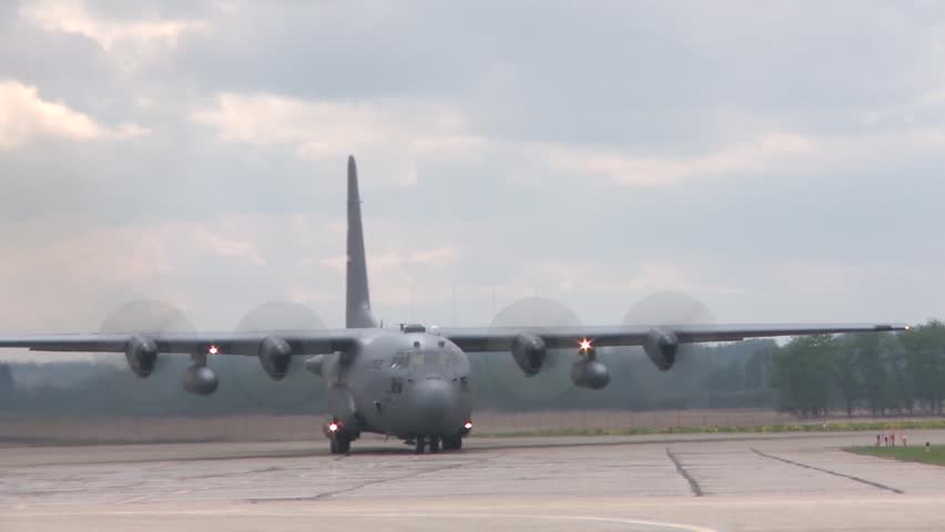 C130 Hercules Prepare Take Off Edmonton | Editorial Video | 13308085w ...