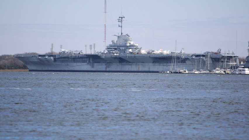 Staticshot Uss Yorktown Cv10 Essexclass Aircraft | Editorial Video ...