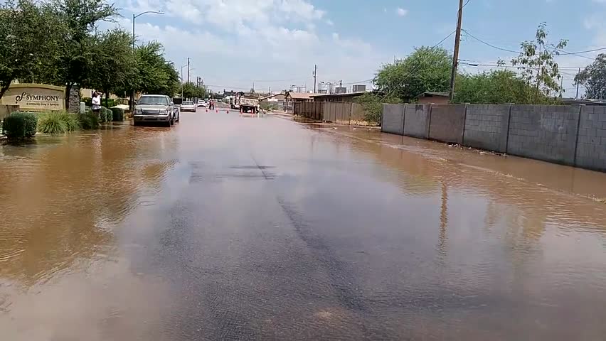 Waterline Erupted Flooding Nearest Neighbors Taking | Editorial Video ...