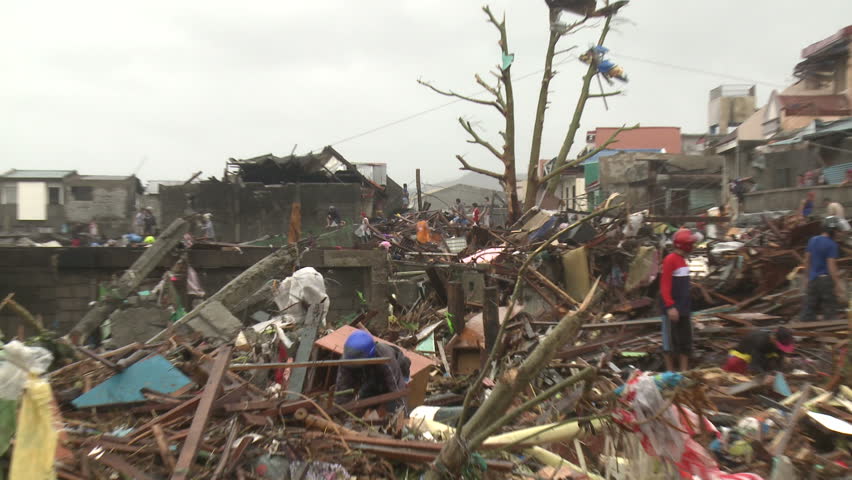 Typhoon Haiyan Storm Surge Destruction Tacloban Editorial Video 13101512b Shutterstock