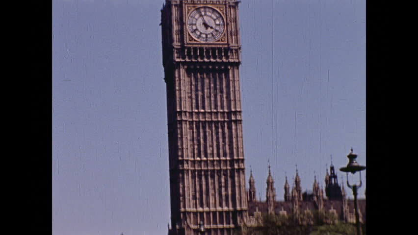 1944 England Exterior Big Ben Surroundings | Editorial Video ...