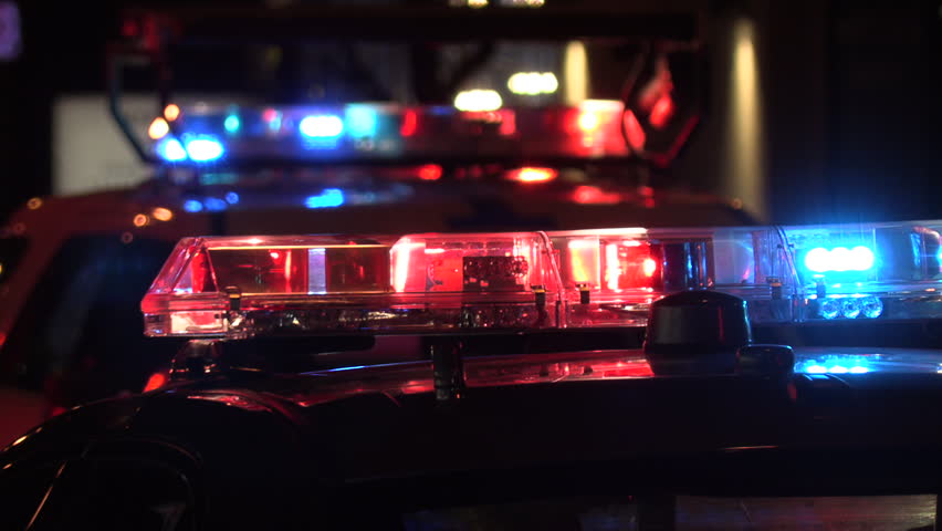 Emergency Vehicles Flashing Lights On Crime | Editorial Video ...