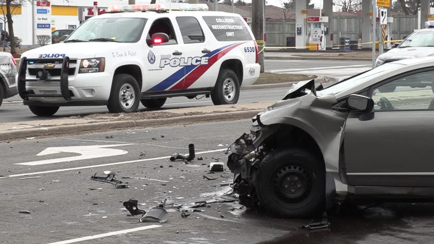 Police Investigate Dramatic Fatal Car Accident | Editorial Video ...