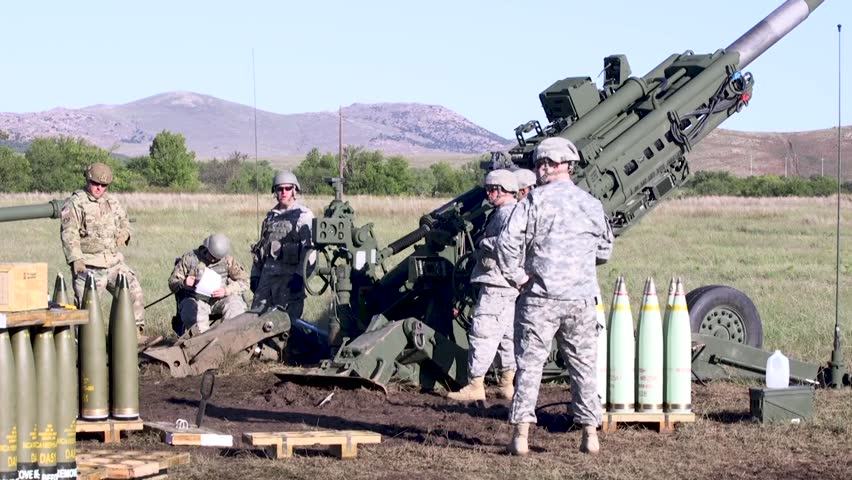 Soldiers 1st Battalion 160th Field Artillery | Editorial Video ...