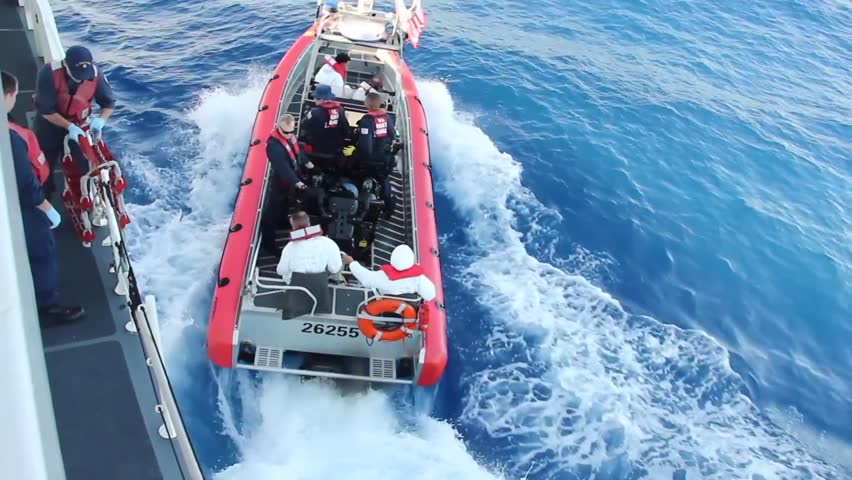 Coast Guard Cutter Joseph Tezanos Crewmembers | Editorial Video ...