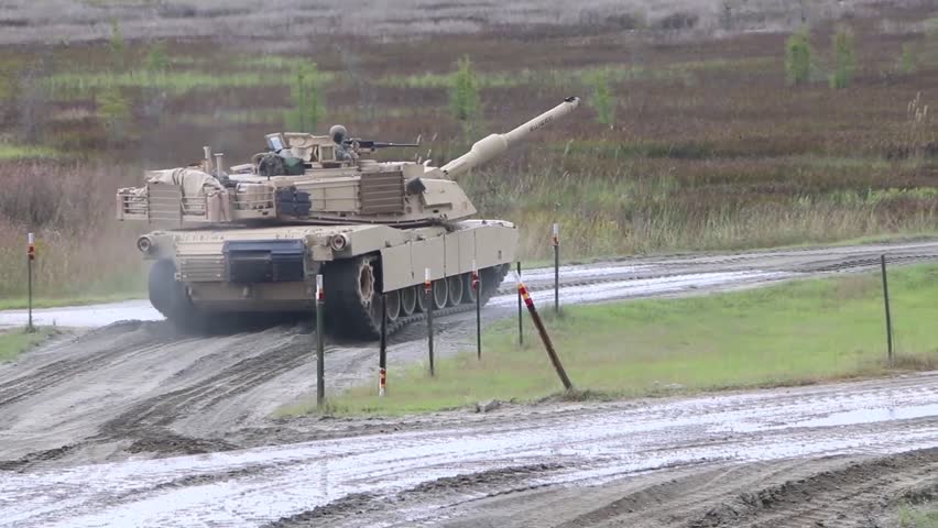 Soldiers Conduct Firing Aboard M1a1sa Abrams | Editorial Video ...