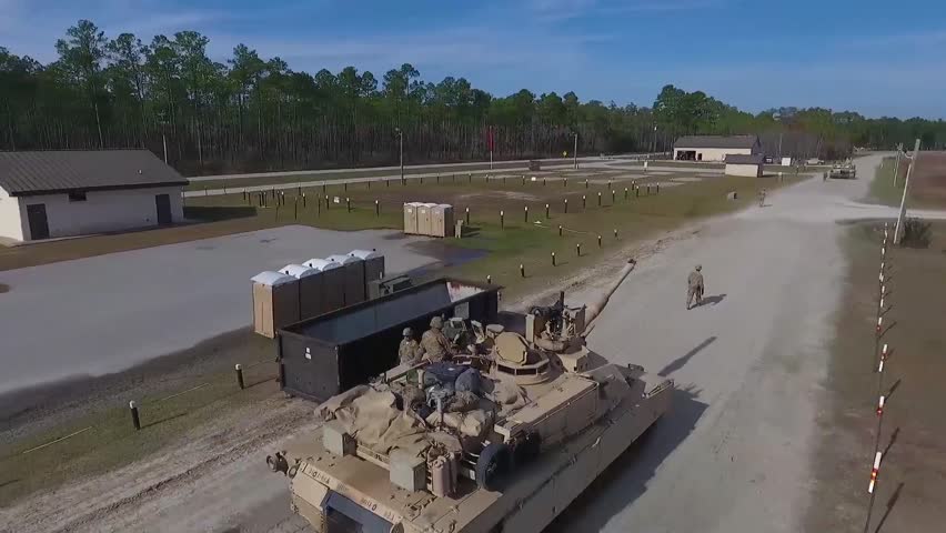 Drone M1a2 Abrams Battle Tank Conducts | Editorial Video | 13229219k ...