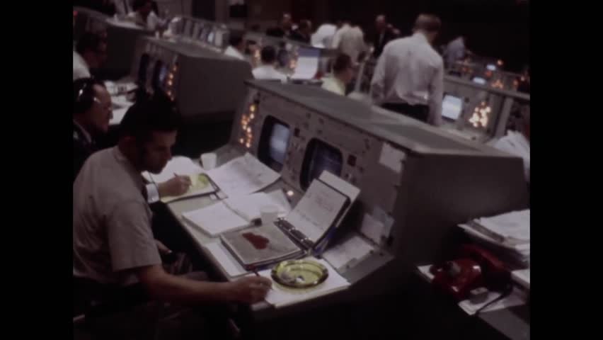 Scenes Nasa Control Room Activities During 