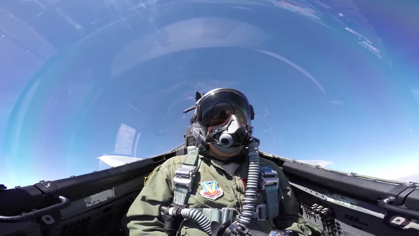 Pilot Conducts F15 Launch Maneuvers Inside | Editorial Video ...