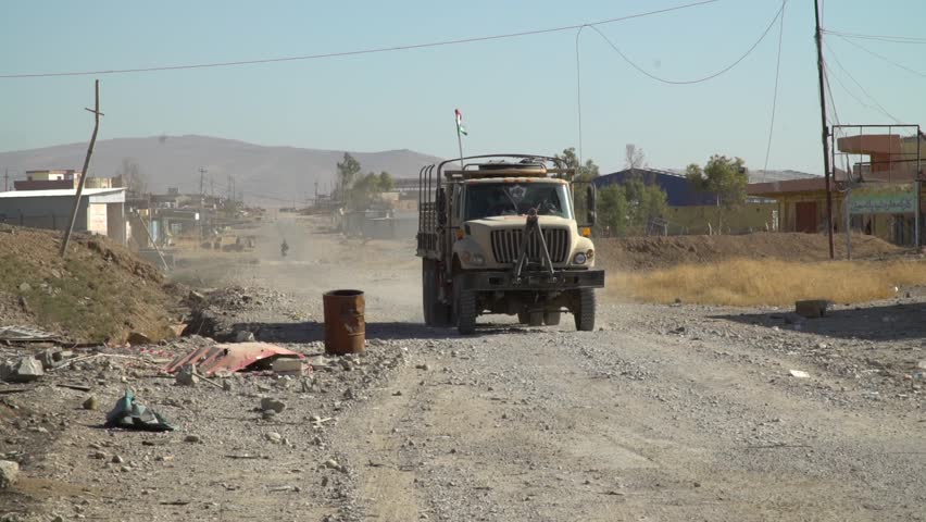 Kurdish Military Vehicle War Zone | Editorial Video | 13291695a ...