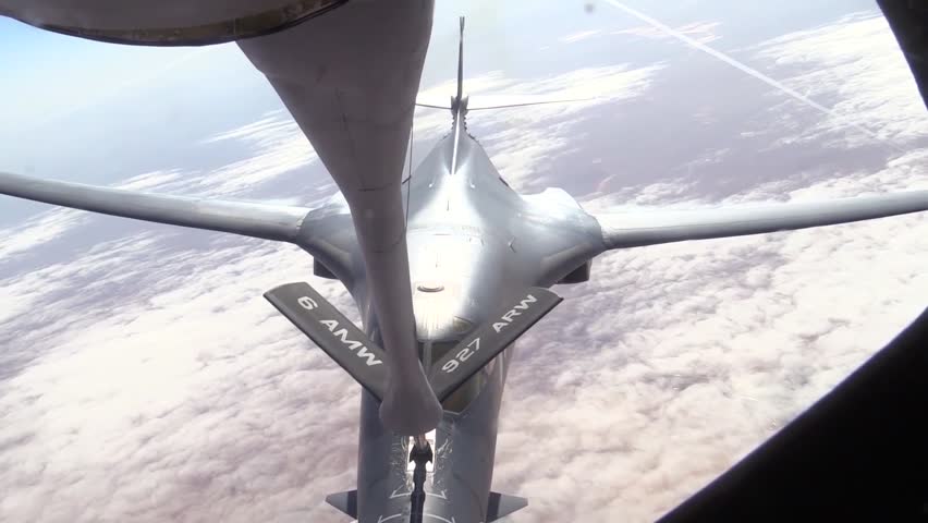 B1b Lancer Inflight Ellsworth Air Force | Editorial Video | 13322101a ...