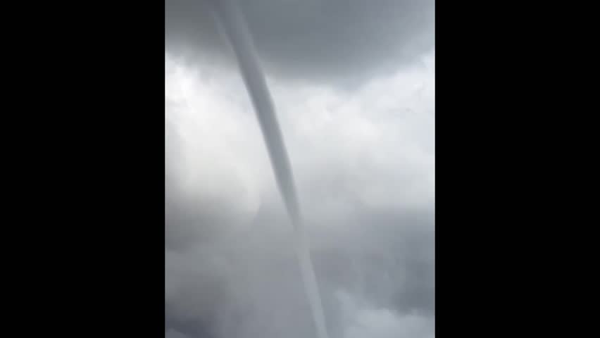 Waterspout Made Landfall On Beach Ayia | Editorial Video | 13482111a ...