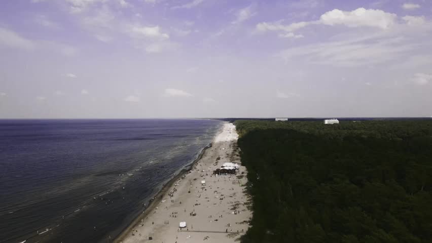 Aerial Glimpse of Jumala Beach, Riga, Latvia - 07 Aug 2023 Redakční Stock video